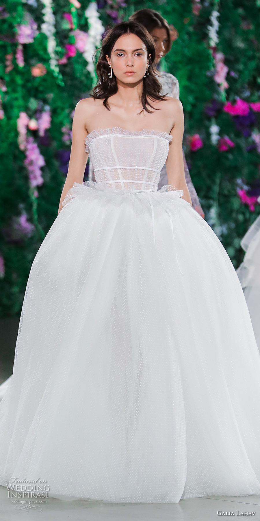 galia lahav fall 2018 bridal straight across heavily embellished bodice romantic ball gown a  line wedding dress (17) mv