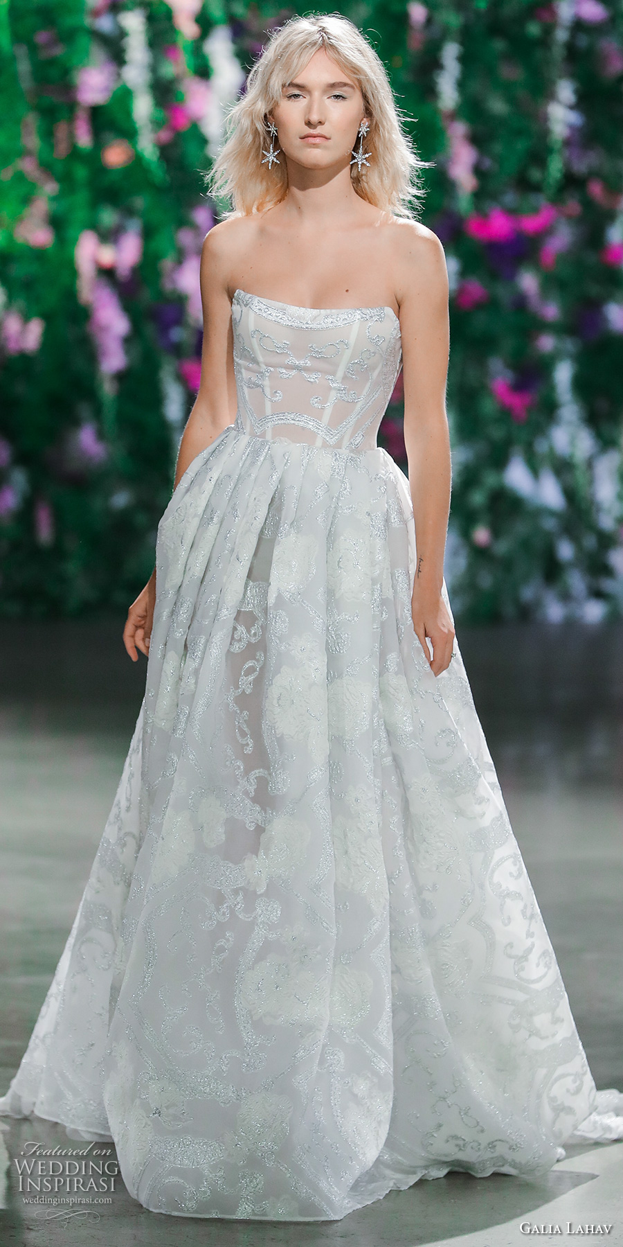 galia lahav fall 2018 bridal strapless straight across full embellishment romantic a line wedding dress (12) mv galia lahav fall 2018 bridal strapless straight across full embellishment romantic a line wedding dress (12) mv