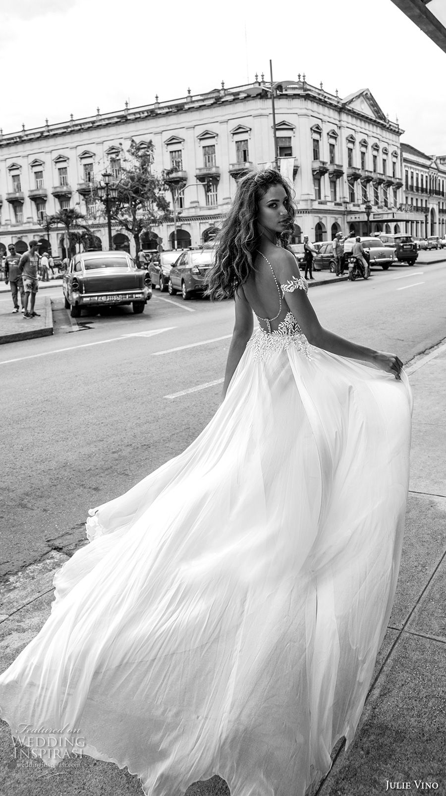 julie vino fall 2018 havana off the shoulder deep plunging sweetheart neckline heavily embellished bodice double slit skirt romantic sexy soft a  line wedding dress sweep train (16) bv