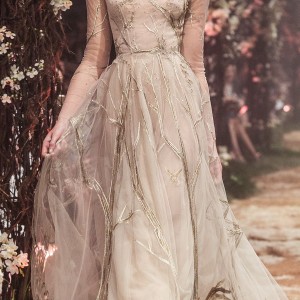 paolo sebastian spring 2018 couture long sleeves illusion high neck sweetheart neckline full embellishment elegant romantic off white a  line wedding dress (19) mv