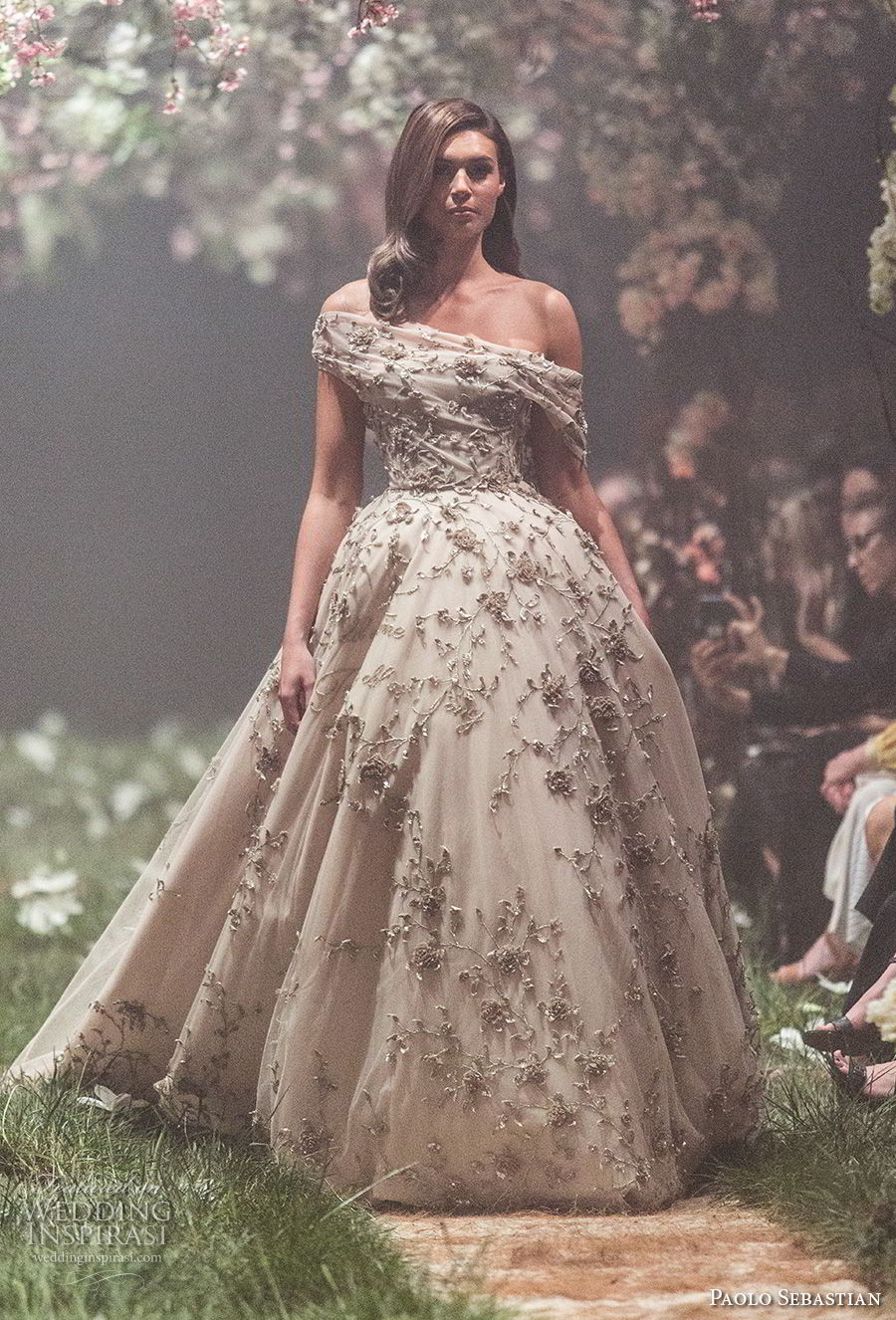 paolo sebastian spring 2018 couture off the shoulder heavily embellished bodice romantic princess ball gown a line wedding dress (4) mv paolo sebastian spring 2018 couture off the shoulder heavily embellished bodice romantic princess ball gown a line wedding dress (4) mv