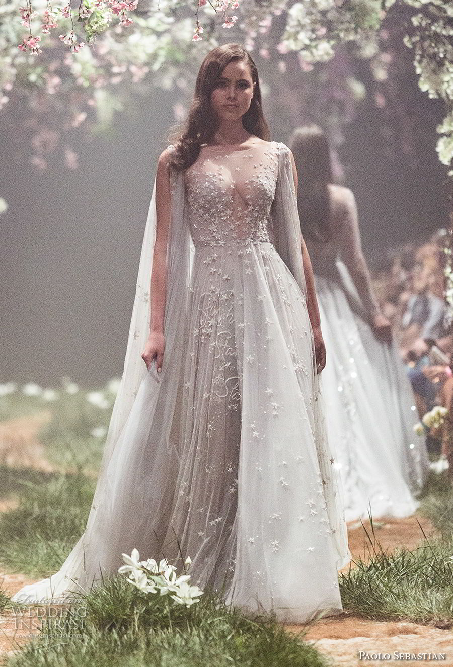 paolo sebastian spring 2018 couture sleeveless illusion bateau v neck full embellishment drape elegant grecian pastel blue color romantic soft a line wedding dress (3) mv paolo sebastian spring 2018 couture sleeveless illusion bateau v neck full embellishment drape elegant grecian pastel blue color romantic soft a line wedding dress (3) mv