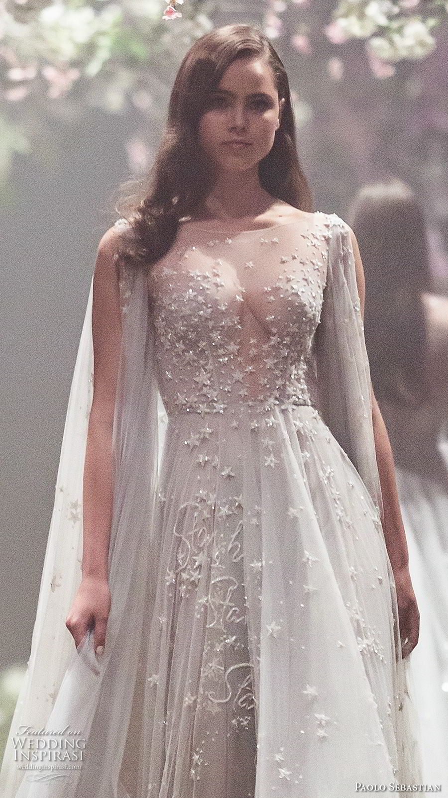 paolo sebastian spring 2018 couture sleeveless illusion bateau v neck full embellishment drape elegant grecian pastel blue color romantic soft a line wedding dress (3) zv paolo sebastian spring 2018 couture sleeveless illusion bateau v neck full embellishment drape elegant grecian pastel blue color romantic soft a line wedding dress (3) zv