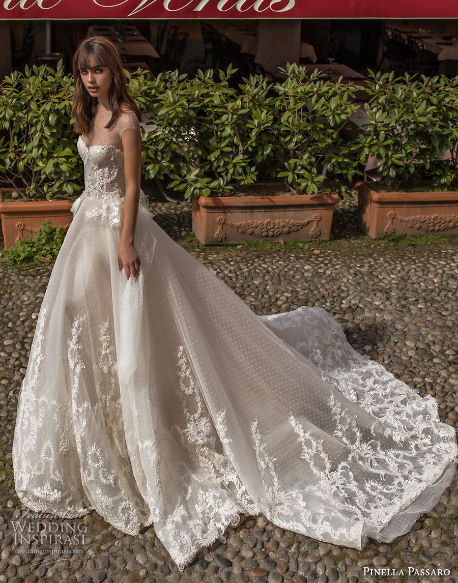 pinella passaro 2018 bridal cap sleeves illusion jewel sweetheart neckline heavily embellished bodice princess romantic ball gown a line wedding dress chapel train (4) mv pinella passaro 2018 bridal cap sleeves illusion jewel sweetheart neckline heavily embellished bodice princess romantic ball gown a line wedding dress chapel train (4) mv