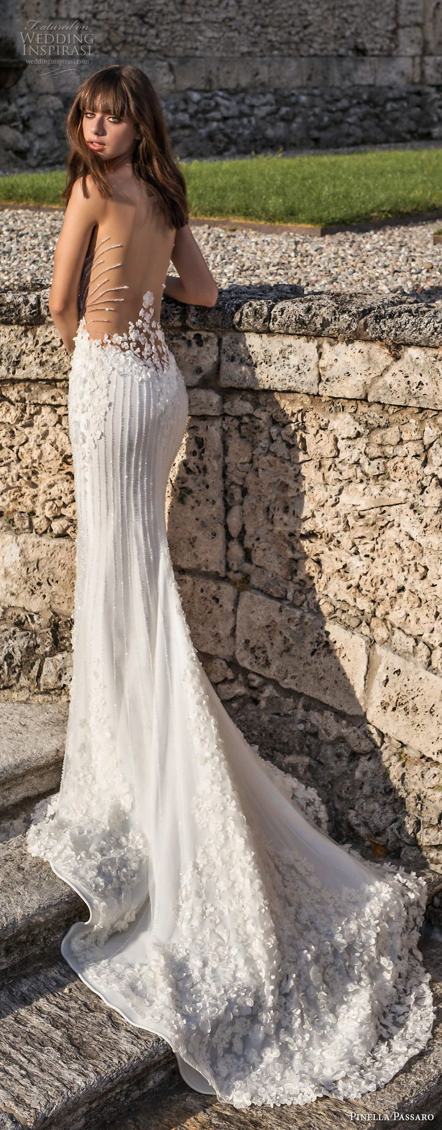 pinella passaro 2018 bridal sleeveless illusion scoop deep plunging sweetheart full embellishment elegant sheath fit and flare wedding dress chapel train (16) bv pinella passaro 2018 bridal sleeveless illusion scoop deep plunging sweetheart full embellishment elegant sheath fit and flare wedding dress chapel train (16) bv