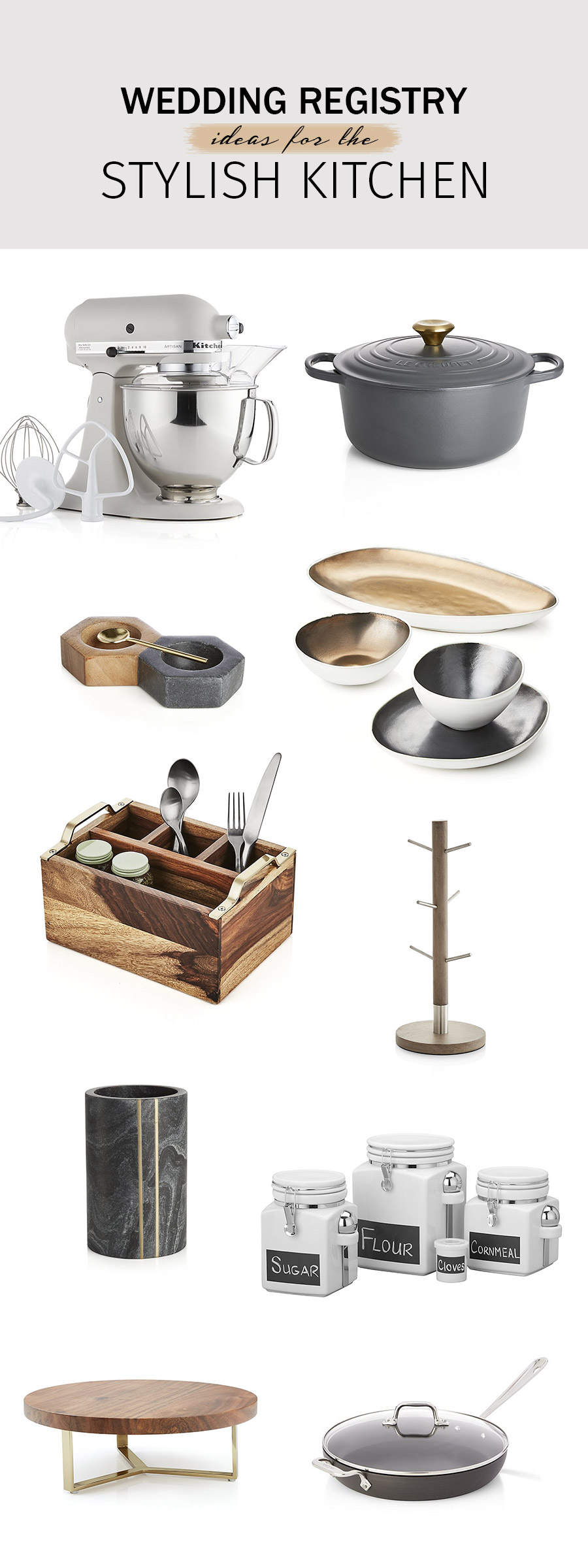 crate and barrel wedding registry ideas 2018 kitchen essentials and stylish entertaining cook prep additions