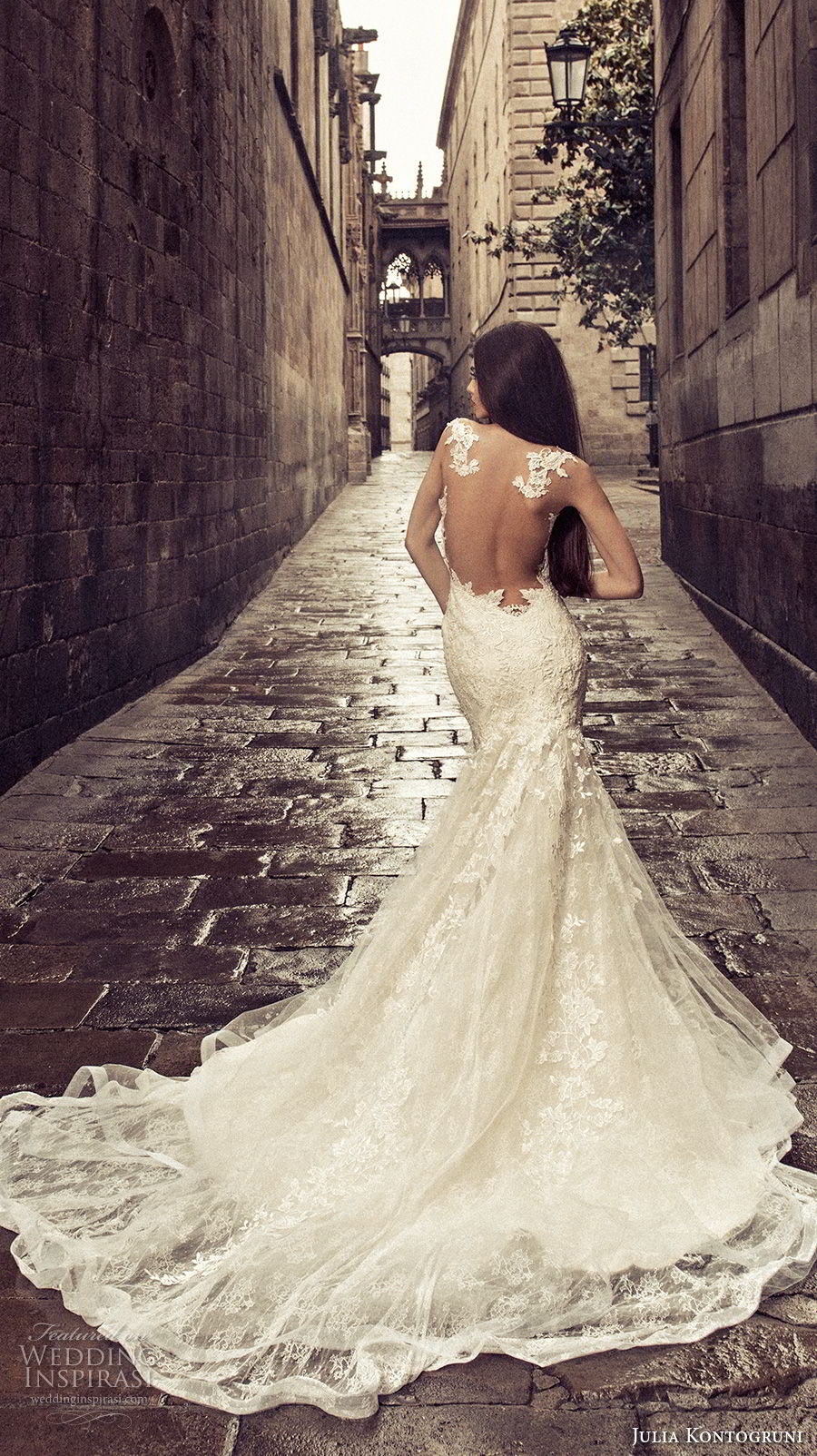 julia kontogruni 2018 bridal sleeveless sweetheart neckline full embellishment romantic elegant mermaid wedding dress sheer back chapel train (4) bv