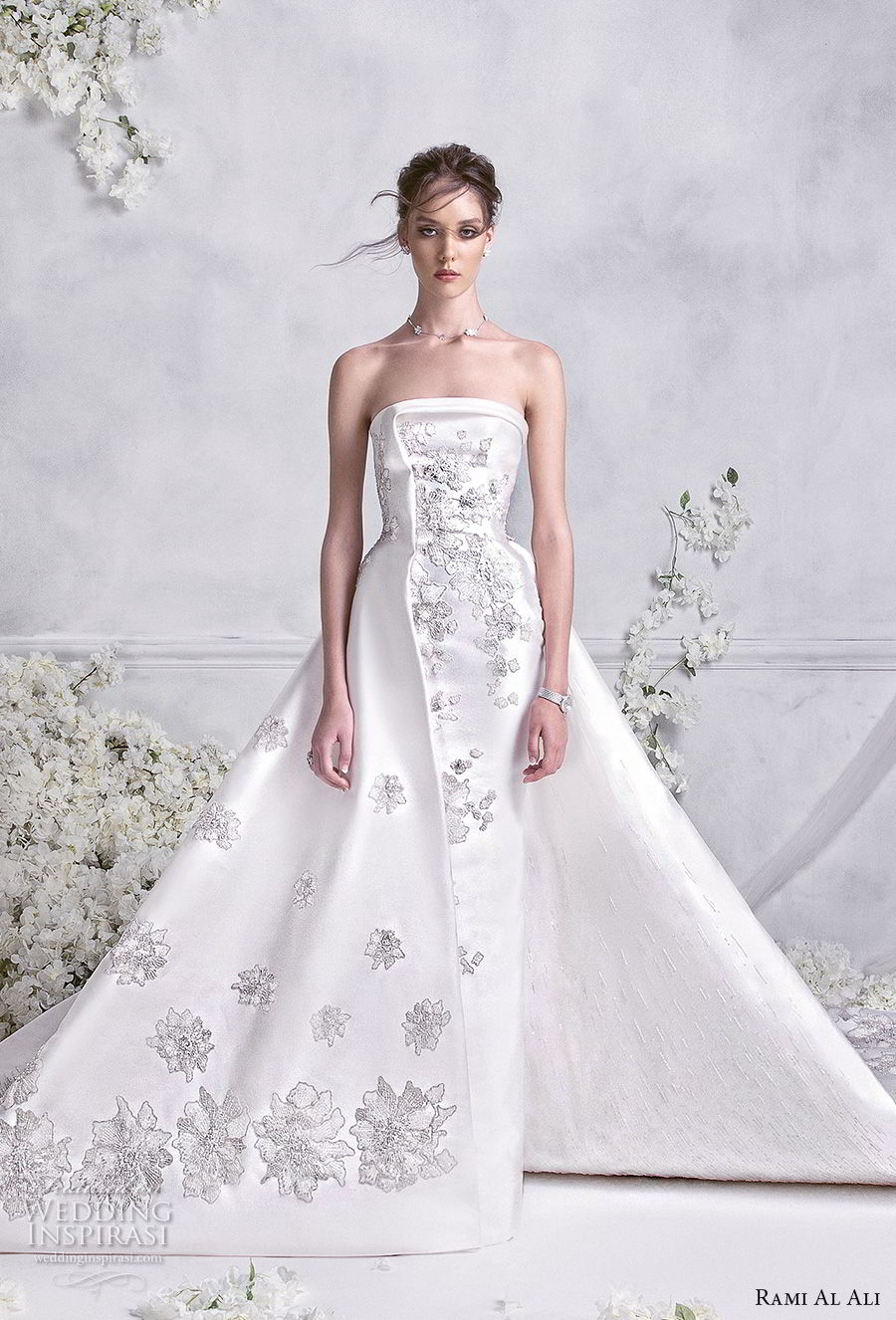 rami al ali 2018 bridal strapless straight across neckline full embellishment romantic elegant a line wedding dress royal train (5) mv rami al ali 2018 bridal strapless straight across neckline full embellishment romantic elegant a line wedding dress royal train (5) mv