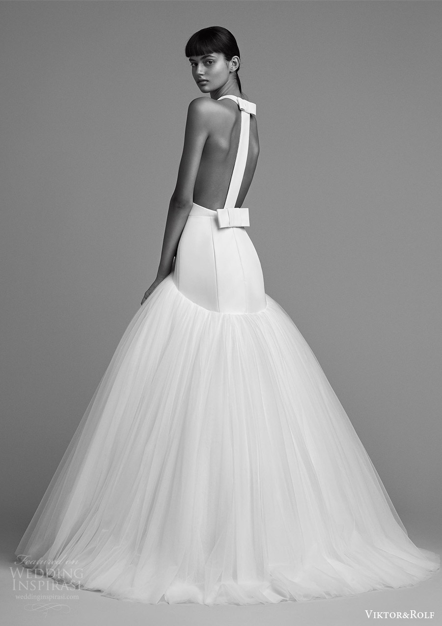 viktor and rolf fall 2018 bridal sleeveless back drop waist ball gown wedding dress (3) bv modern