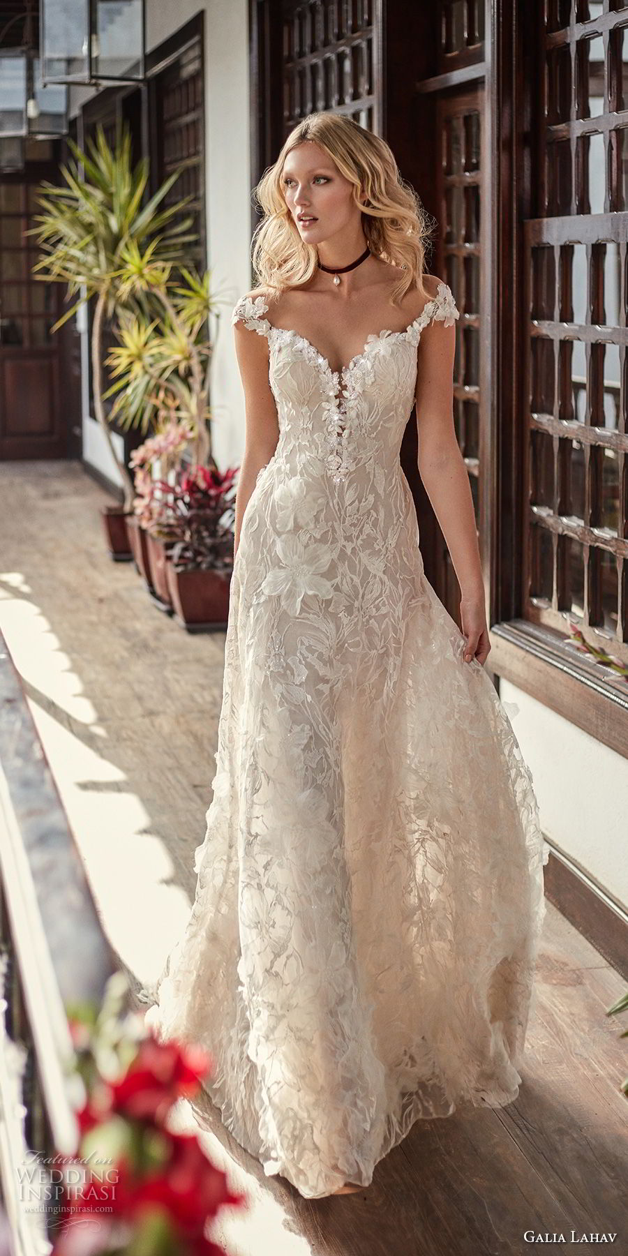 galia lahav couture fall 2018 bridal cap sleeves sweetheart neckline full embellishment elegant romantic soft a line wedding dress low open back sweep train (17) mv galia lahav couture fall 2018 bridal cap sleeves sweetheart neckline full embellishment elegant romantic soft a line wedding dress low open back sweep train (17) mv
