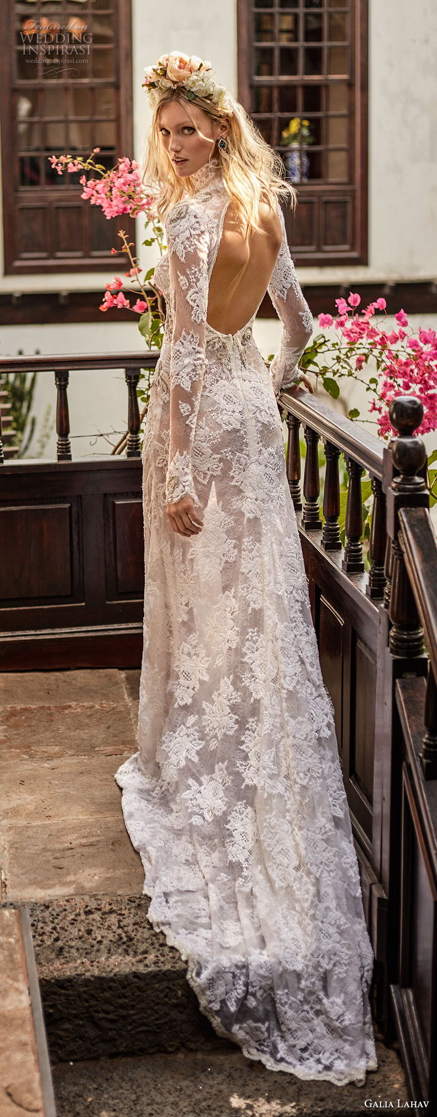 galia lahav couture fall 2018 bridal long sleeves high neck full lace embelliishment elegant sheath wedding dress open back sweep train (12) bv galia lahav couture fall 2018 bridal long sleeves high neck full lace embelliishment elegant sheath wedding dress open back sweep train (12) bv