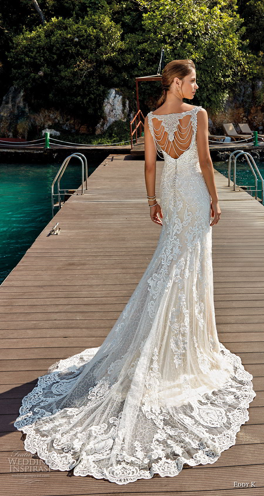 eddy k 2018 bridal cap sleeves illusion bateau sweetheart neckline full embellishment elegant fit and flare wedding dress keyhole back chapel train (23) bv eddy k 2018 bridal cap sleeves illusion bateau sweetheart neckline full embellishment elegant fit and flare wedding dress keyhole back chapel train (23) bv