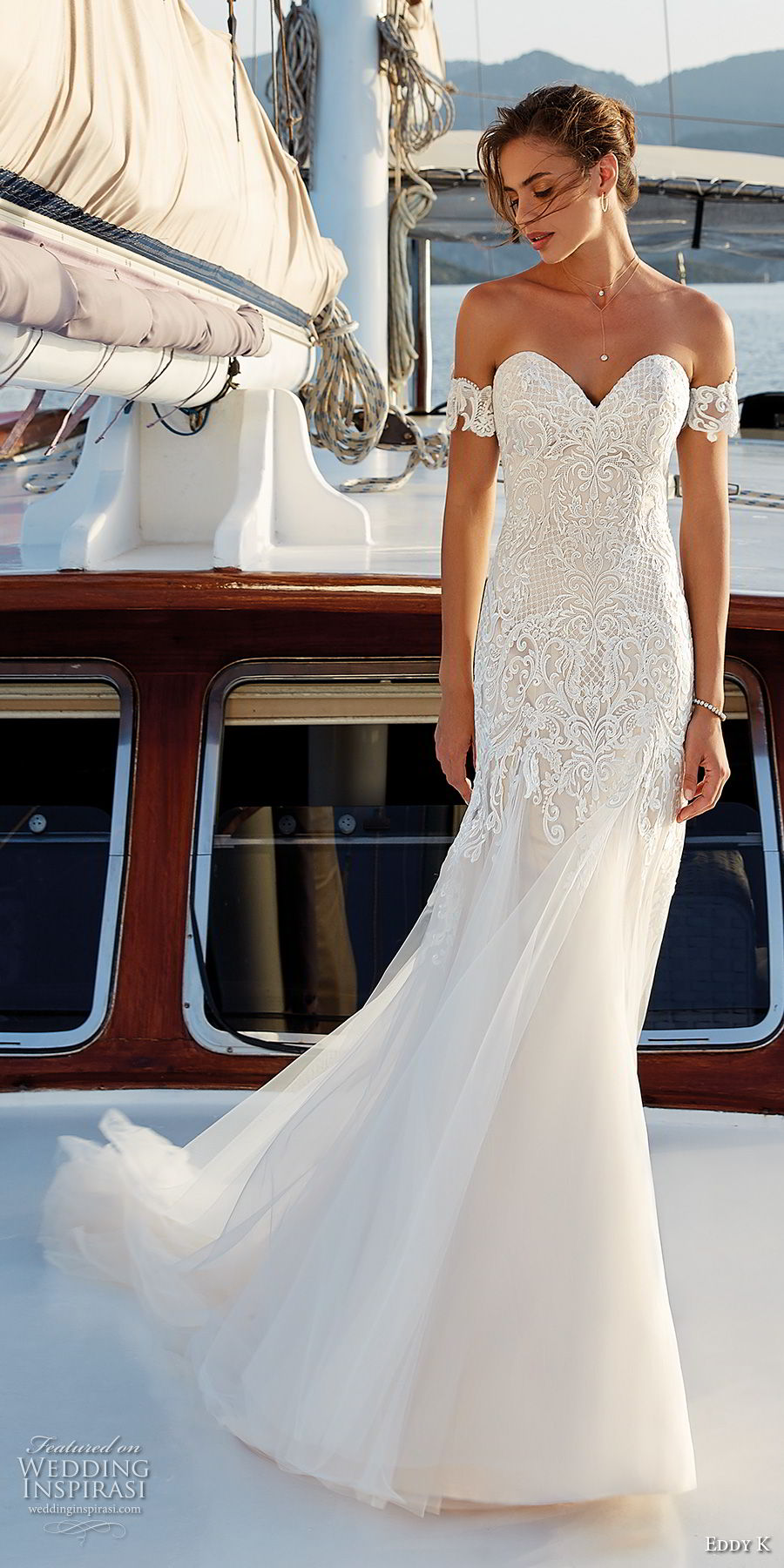 eddy k 2018 bridal off the shoulder sweetheart neckline heavily embellished bodice fit and flare wedding dress open back chapel train (22) mv eddy k 2018 bridal off the shoulder sweetheart neckline heavily embellished bodice fit and flare wedding dress open back chapel train (22) mv