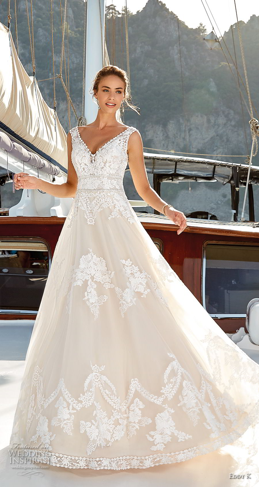 eddy k 2018 bridal sleeveless v neck heavily embellished bodice romantic a line wedding dress v back chapel train (21) mv eddy k 2018 bridal sleeveless v neck heavily embellished bodice romantic a line wedding dress v back chapel train (21) mv