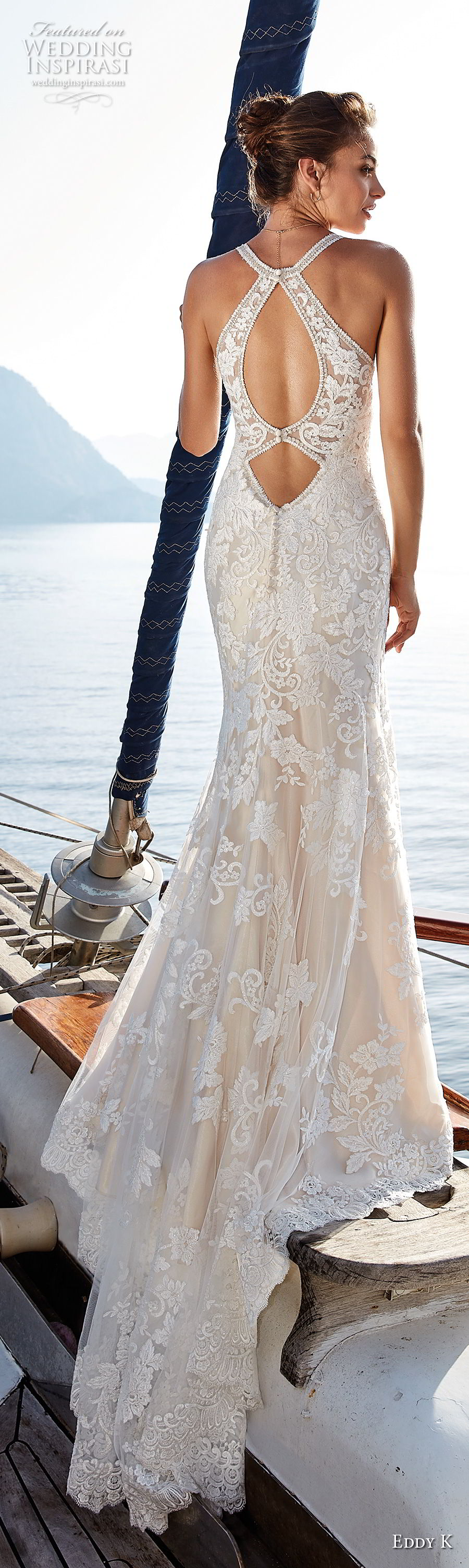 eddy k 2018 bridal sleevess with strap sweetheart neckline full embellishment high side slit sheath wedding dress keyhole back chapel train (8) bv eddy k 2018 bridal sleevess with strap sweetheart neckline full embellishment high side slit sheath wedding dress keyhole back chapel train (8) bv