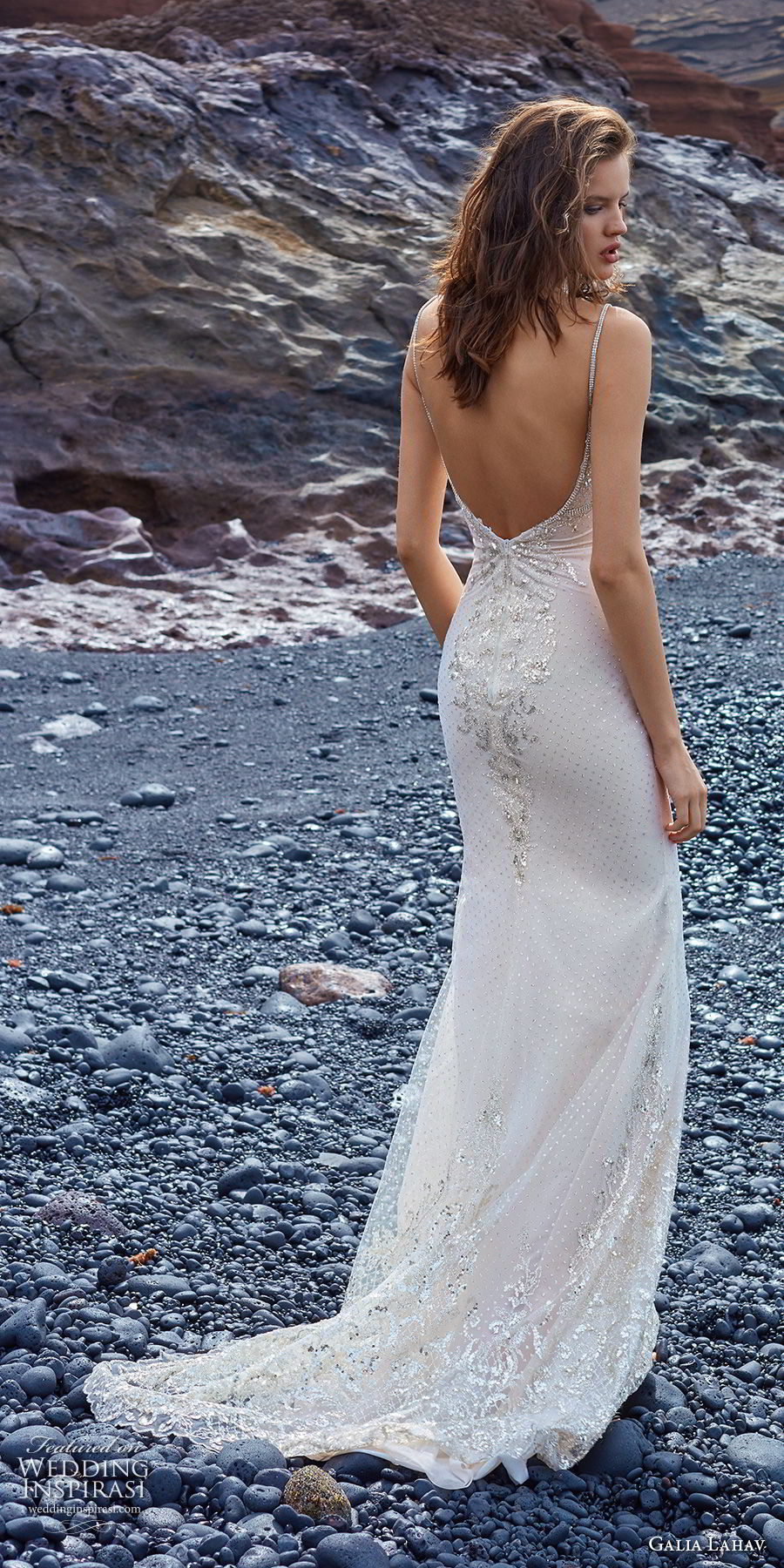 galia lahav gala 2018 bridal sleeveless thin strap v neck heavily embellished bodice elegant sheath wedding dress low scoop back sweep train (14) bv 