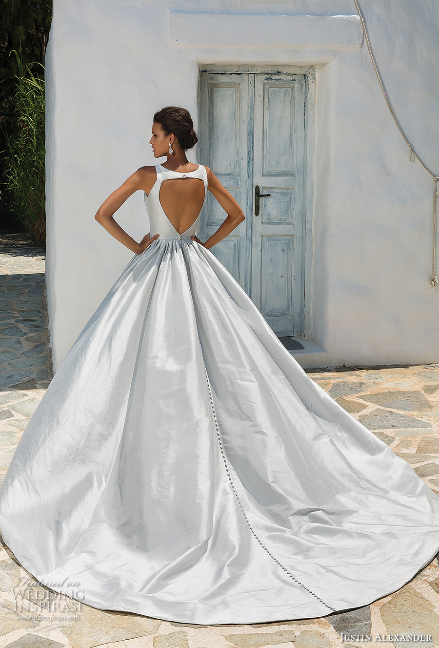 justin alexander a line wedding dress