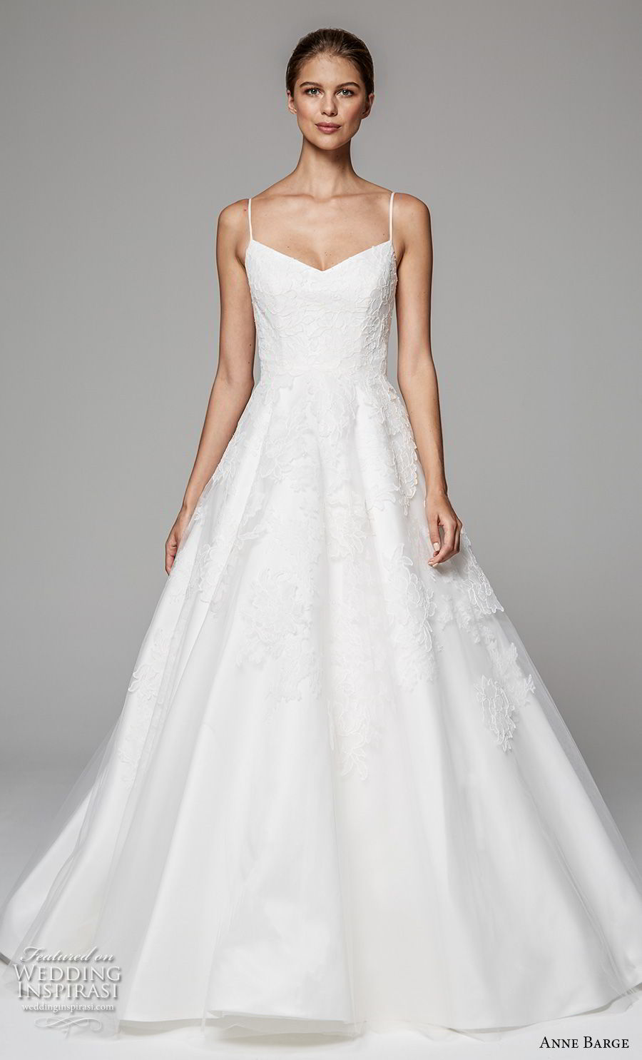 anne barge fall 2018 bridal sleeveless spaghetti strap sweetheart neckline lightly embellished bodice romantic a  line wedding dress scoop back sweep train (7) mv