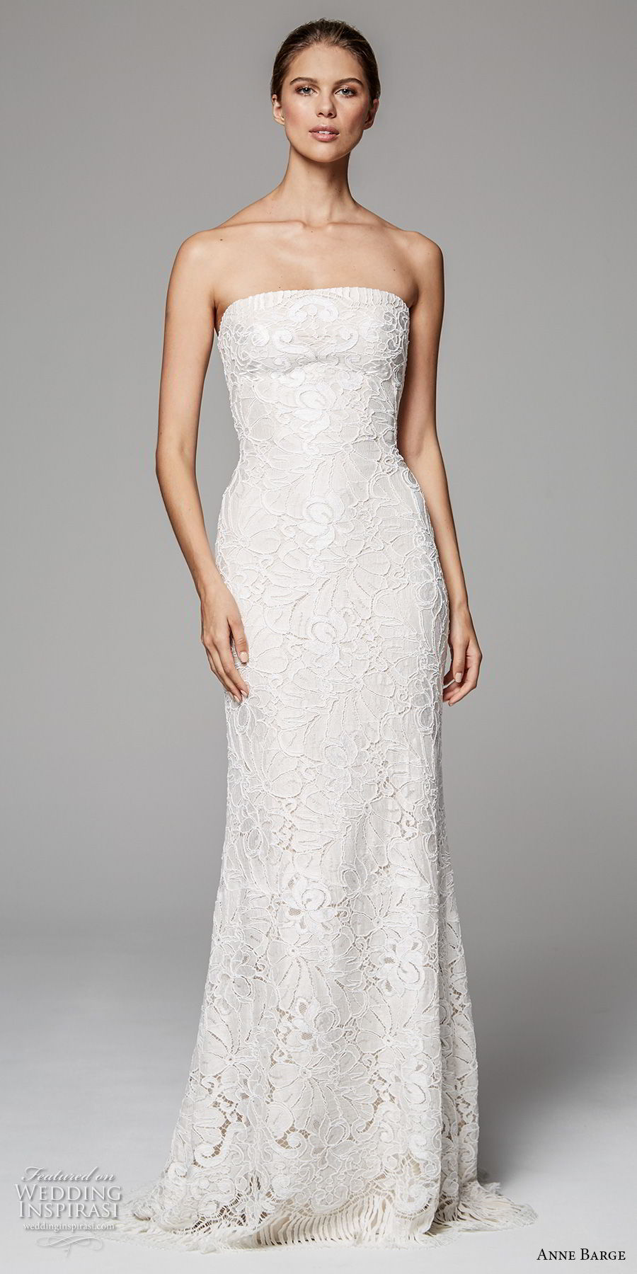 anne barge fall 2018 bridal strapless straight across neckline full embellishment elegant sheath wedding dress sweep train (5) mv anne barge fall 2018 bridal strapless straight across neckline full embellishment elegant sheath wedding dress sweep train (5) mv