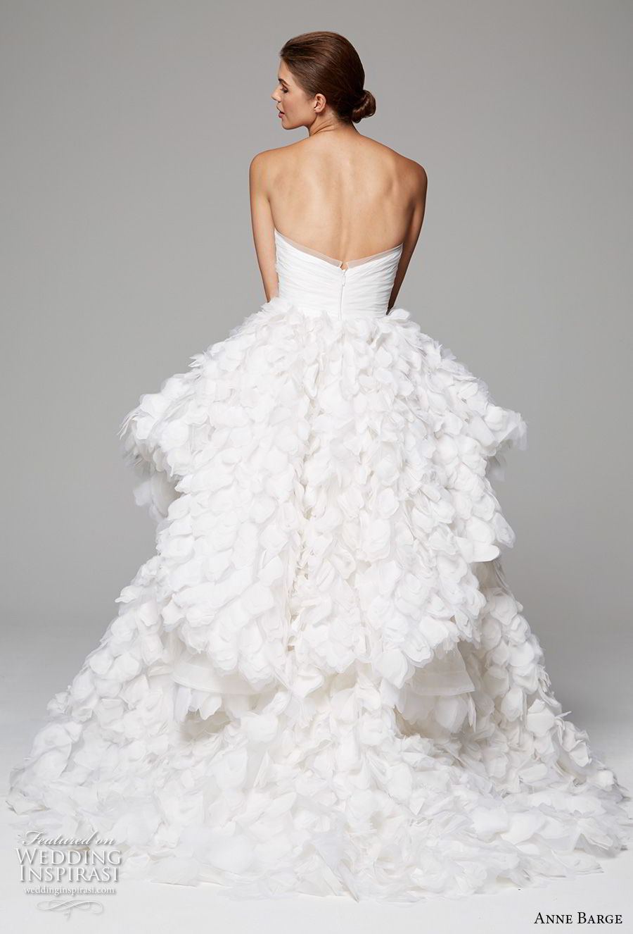 anne barge fall 2018 bridal strapless straight across neckline simple bodice ruffled skirt romantic ball gown wedding dress chapel train (1) bv anne barge fall 2018 bridal strapless straight across neckline simple bodice ruffled skirt romantic ball gown wedding dress chapel train (1) bv
