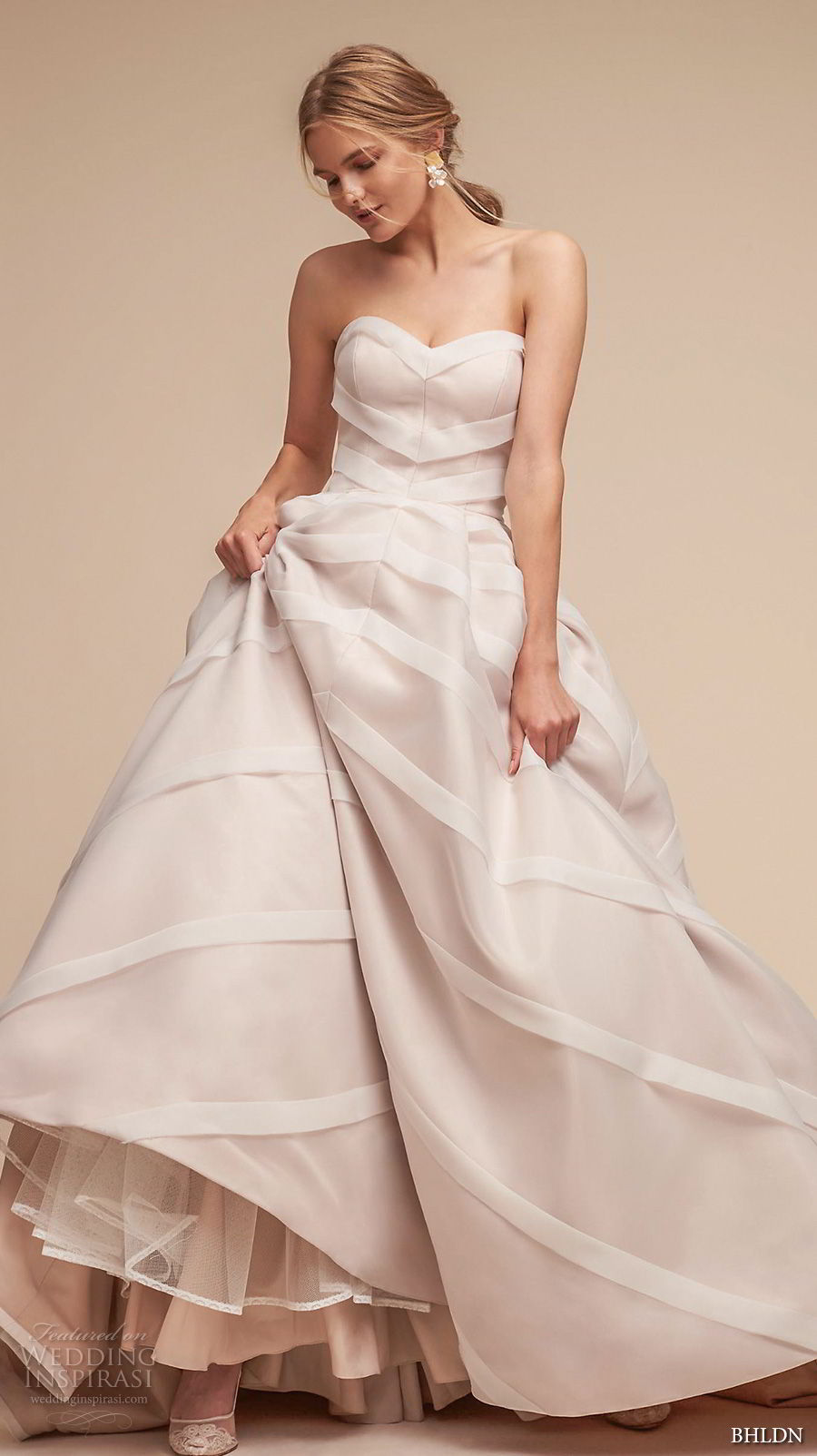 bhldn 2018 whispers bridal strapless sweetheart neckline princess ball gown a  line wedding dress chapel train (13) mv 