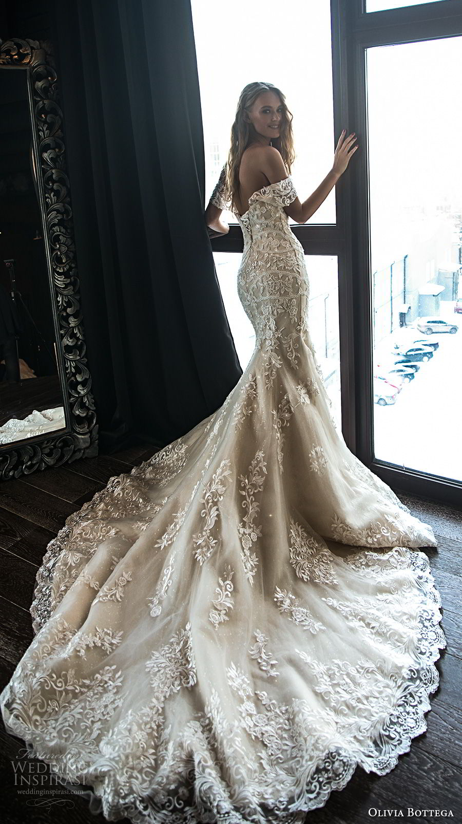 olivia bottega 2018 bridal off the shoulder sweetheart neckline full embellishment elegant sexy mermaid wedding dress chapel train (6) bv