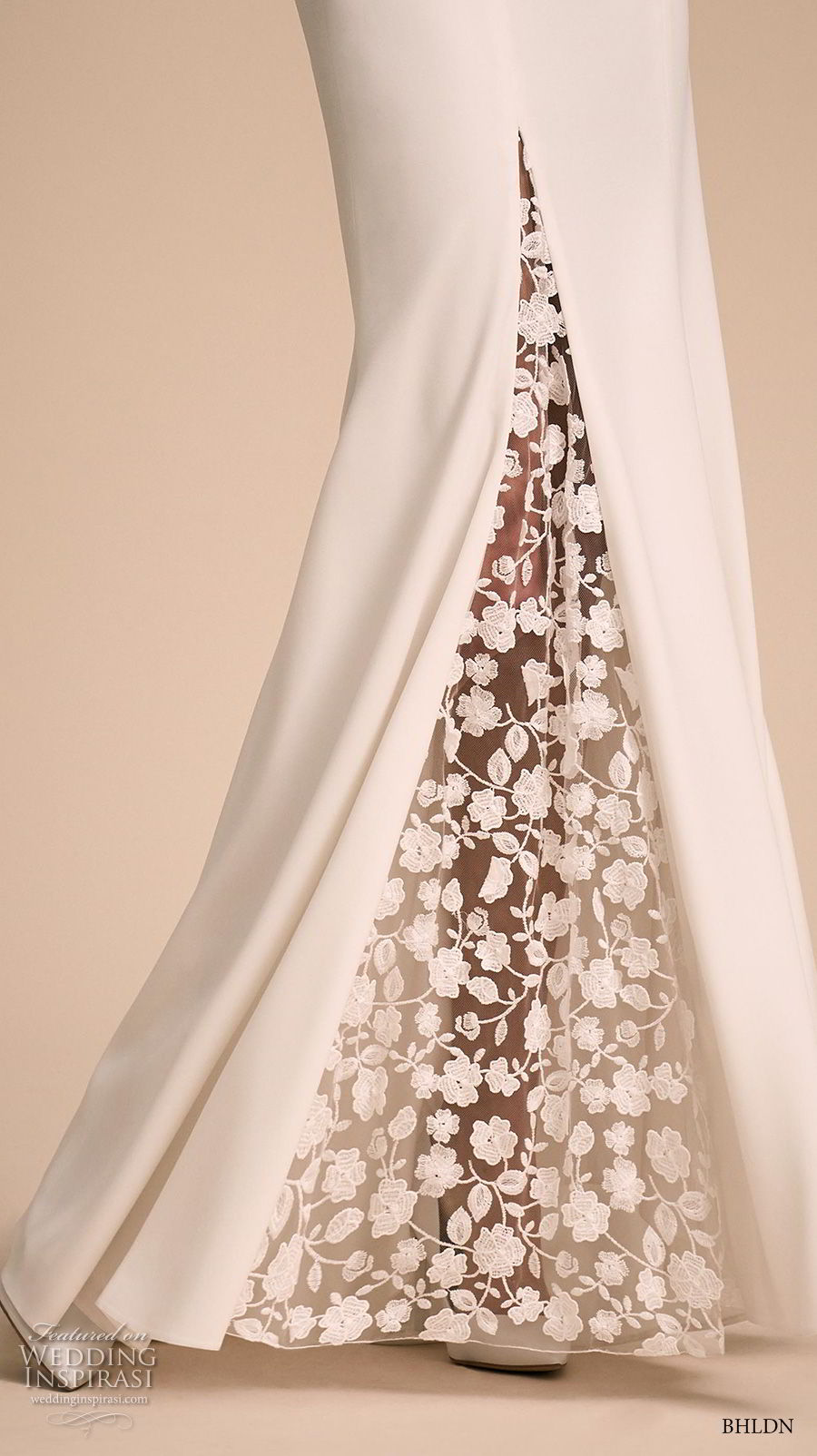 bhldn 2018 bridal cap sleeves v neck elegant simple romantic bohemian sheath wedding dress keyhole back sweep train (13) zv