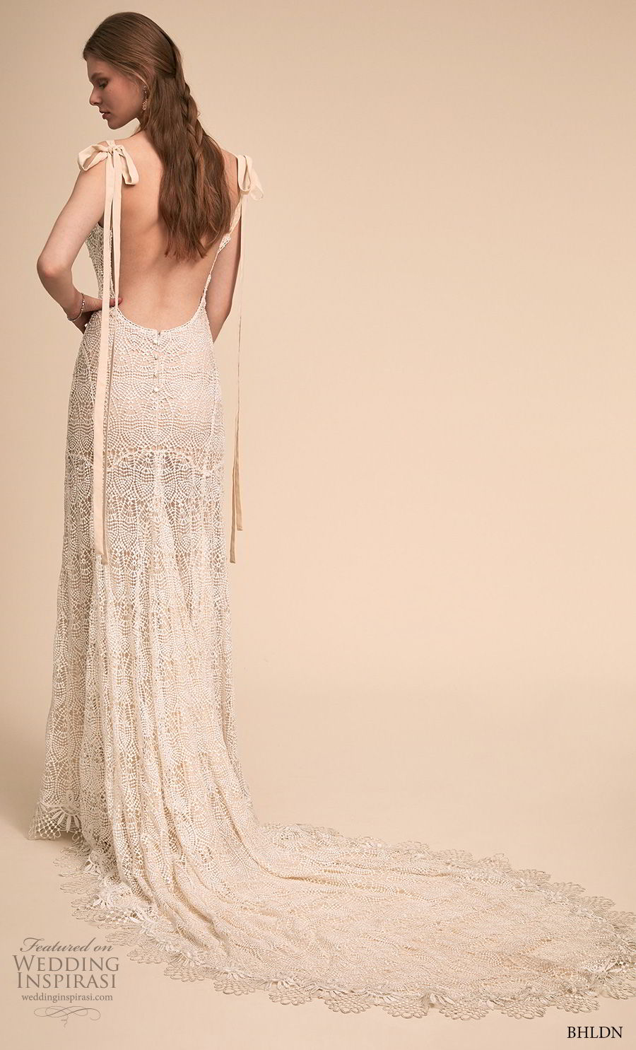 bhldn 2018 bridal sleeveless with strap diamond neckline full embellishment romantic modified a line wedding dress open back chapel train (7) bv bhldn 2018 bridal sleeveless with strap diamond neckline full embellishment romantic modified a line wedding dress open back chapel train (7) bv