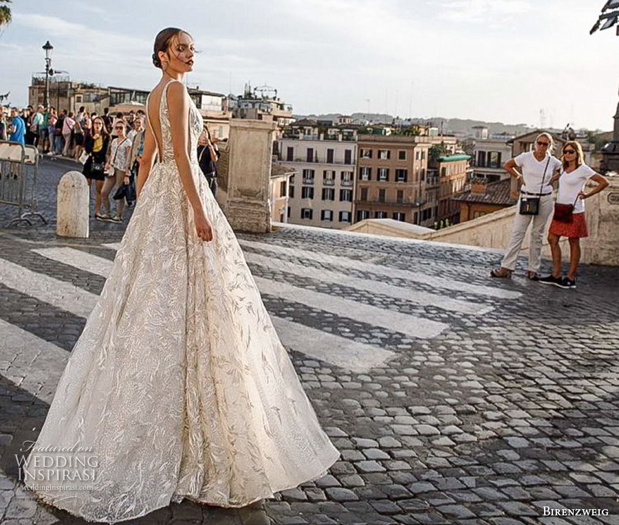 birenzweig 2018 bridal sleeveless deep v neck full embellishment open side elegant sexy soft a line wedding dress open back sweep train (9) bv birenzweig 2018 bridal sleeveless deep v neck full embellishment open side elegant sexy soft a line wedding dress open back sweep train (9) bv