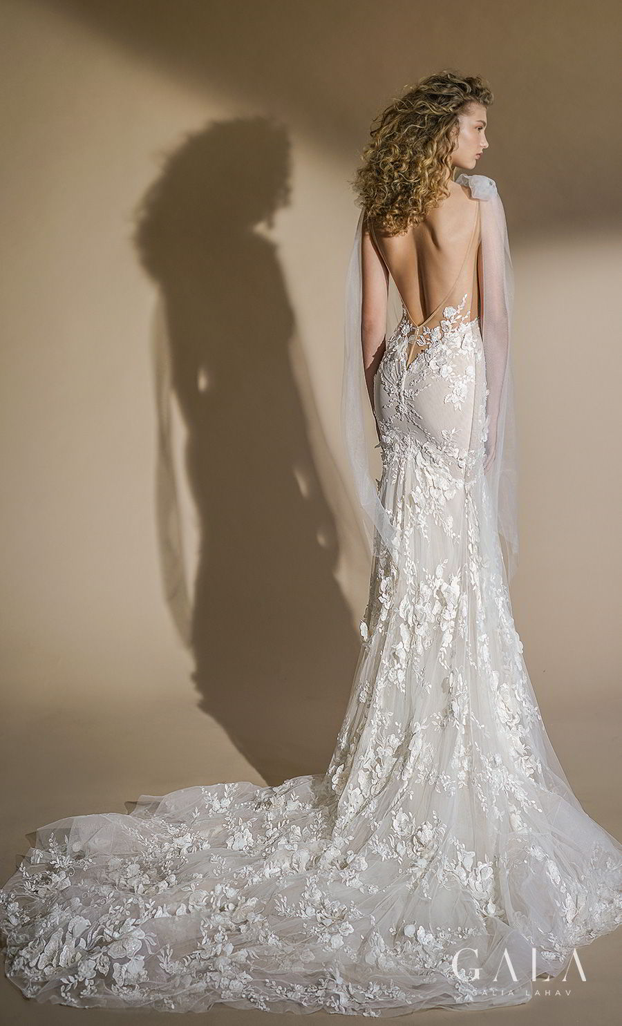 galia lahav gala 2019 bridal sleeveless with strap deep plunging v neck full embellishment sexy romantic trumpet mermaid wedding dress low open back chapel train (104) bv