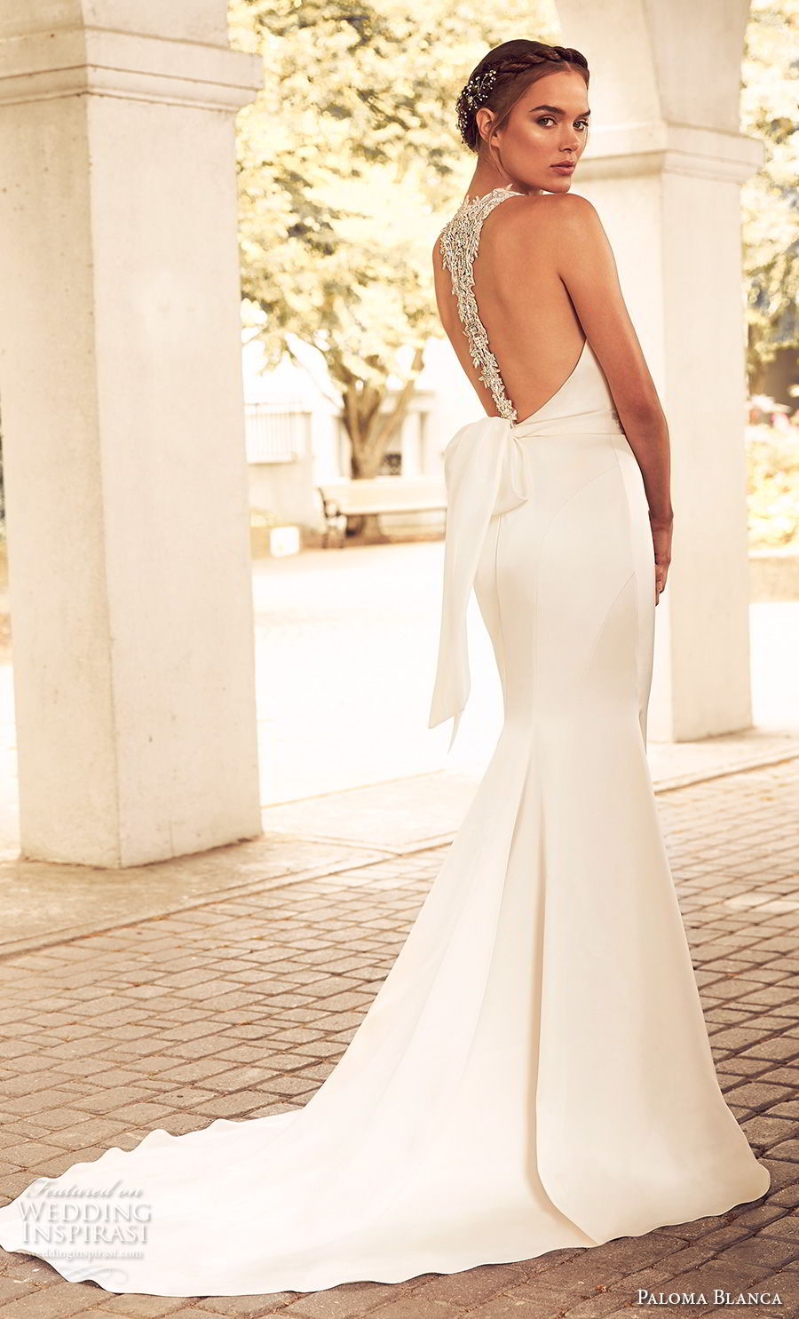 paloma blanca spring 2018 bridal sleeveless halter jewel neck simple clean chic elegant mermaid wedding dress rasor back medium train (17) bv paloma blanca spring 2018 bridal sleeveless halter jewel neck simple clean chic elegant mermaid wedding dress rasor back medium train (17) bv
