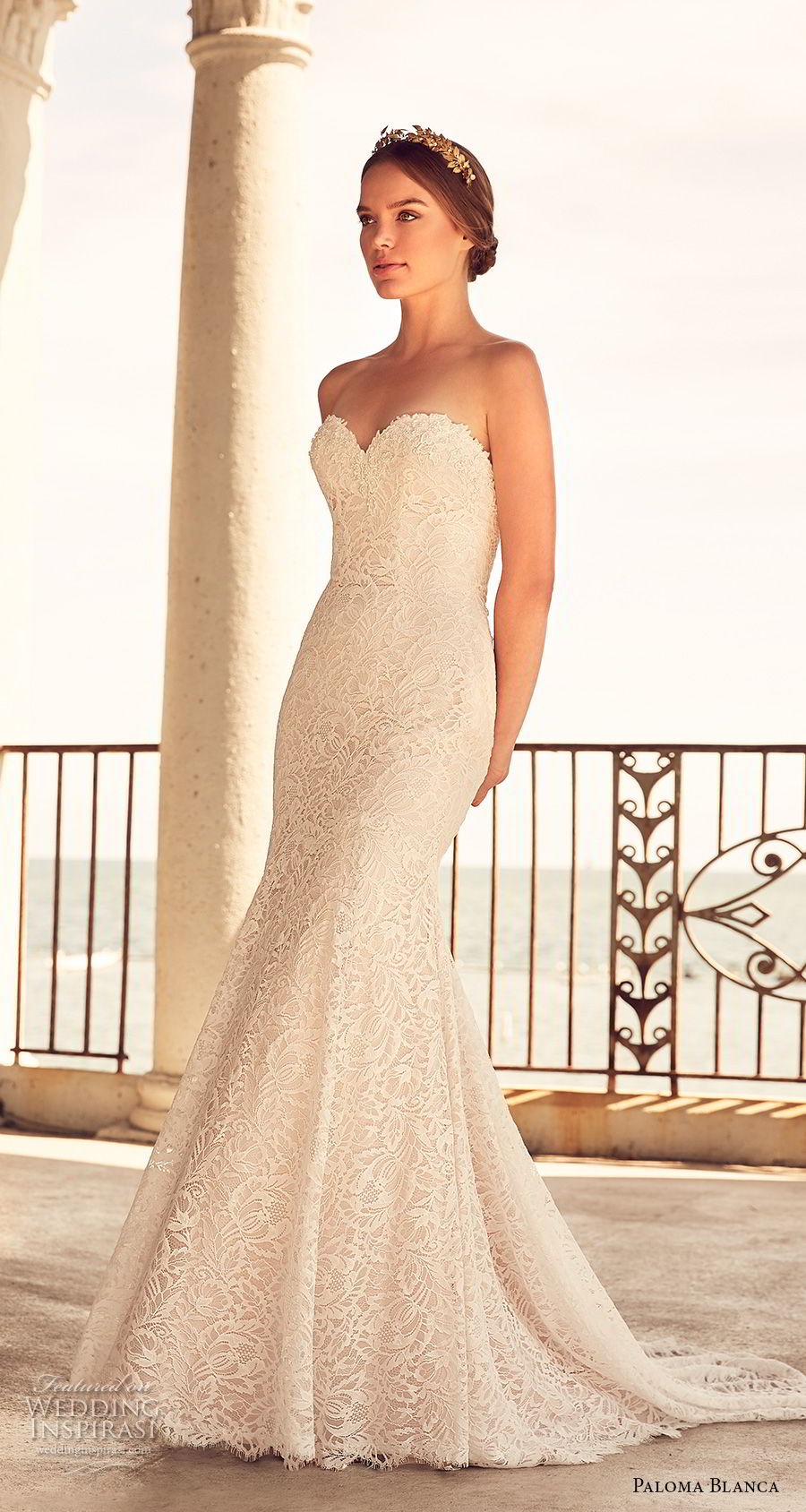 paloma blanca spring 2018 bridal strapless sweetheart neckline full embellishment elegant fit and flare wedding dress short train (11) mv paloma blanca spring 2018 bridal strapless sweetheart neckline full embellishment elegant fit and flare wedding dress short train (11) mv
