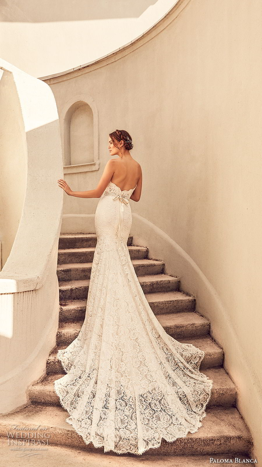 paloma blanca spring 2018 bridal strapless sweetheart neckline full embellishment elegant romantic sheath wedding dress open back chapel train (9) bv paloma blanca spring 2018 bridal strapless sweetheart neckline full embellishment elegant romantic sheath wedding dress open back chapel train (9) bv