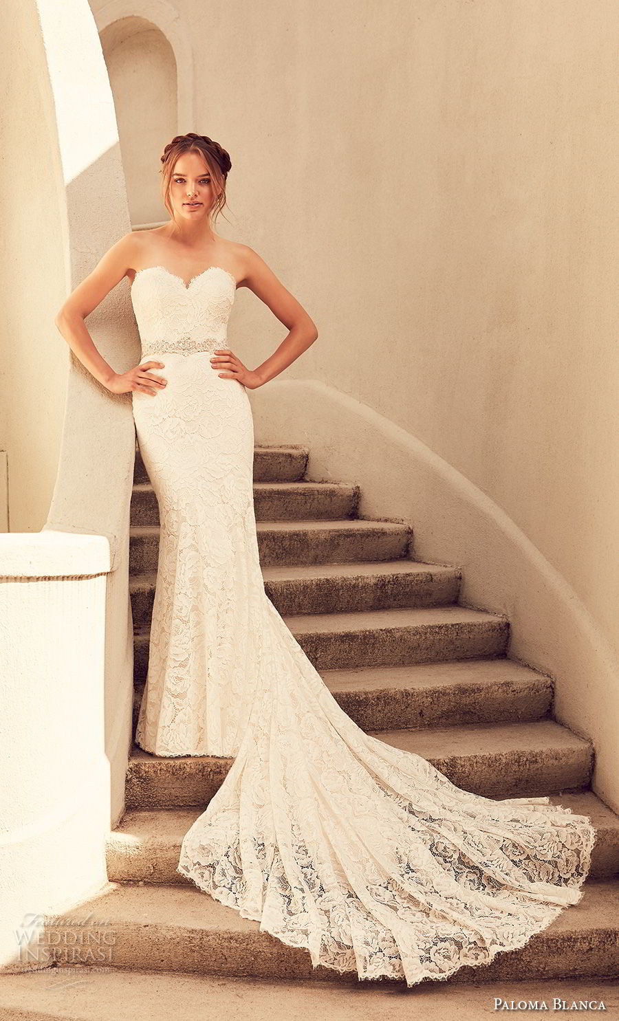 paloma blanca spring 2018 bridal strapless sweetheart neckline full embellishment elegant romantic sheath wedding dress open back chapel train (9) mv paloma blanca spring 2018 bridal strapless sweetheart neckline full embellishment elegant romantic sheath wedding dress open back chapel train (9) mv