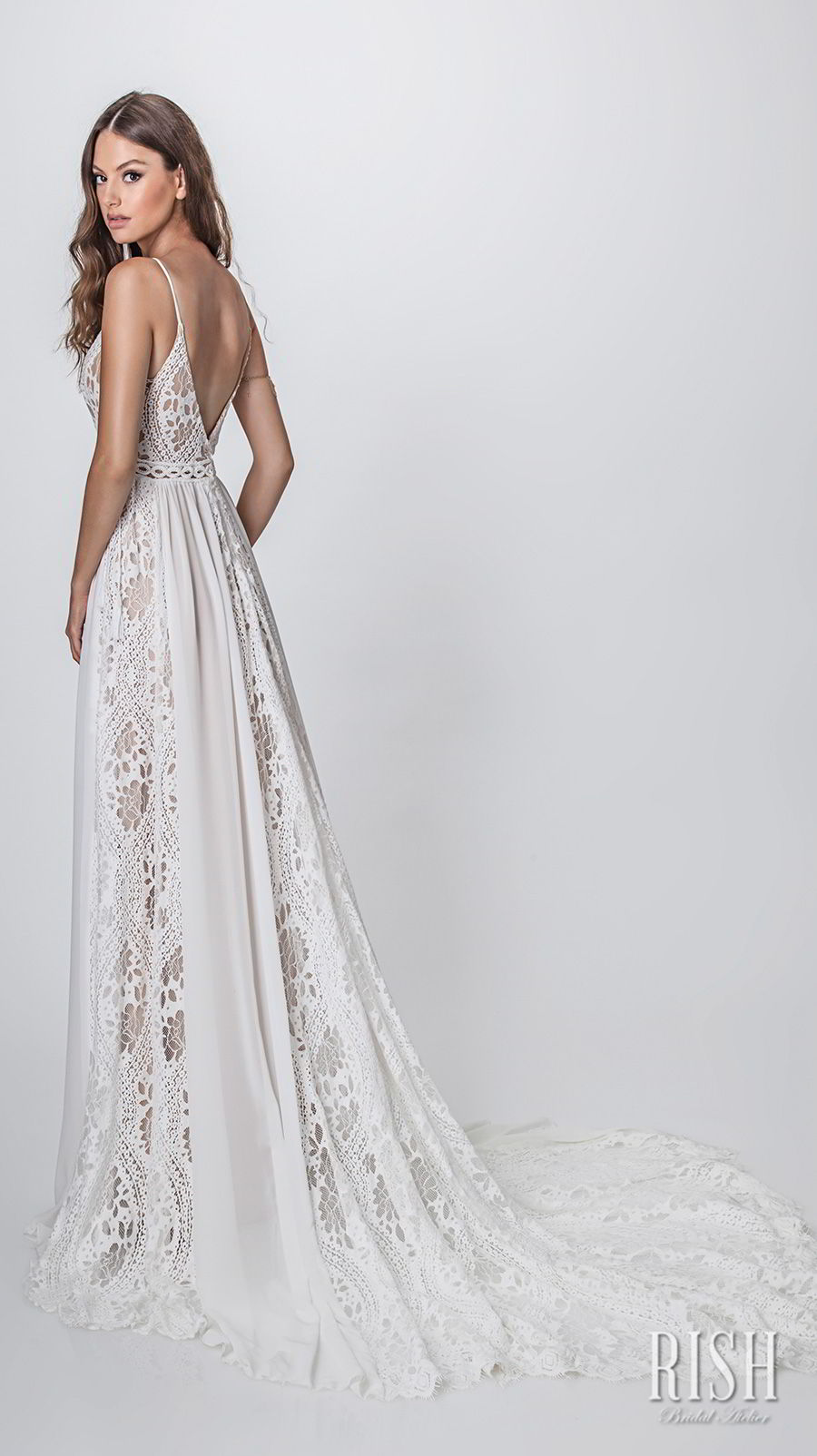 rish bridal sun dance 2018 sleeveless spaghetti strap sweetheart neckline full embellishment romantic bohemian soft a  line wedding dress open v back chapel train (sierra) bv