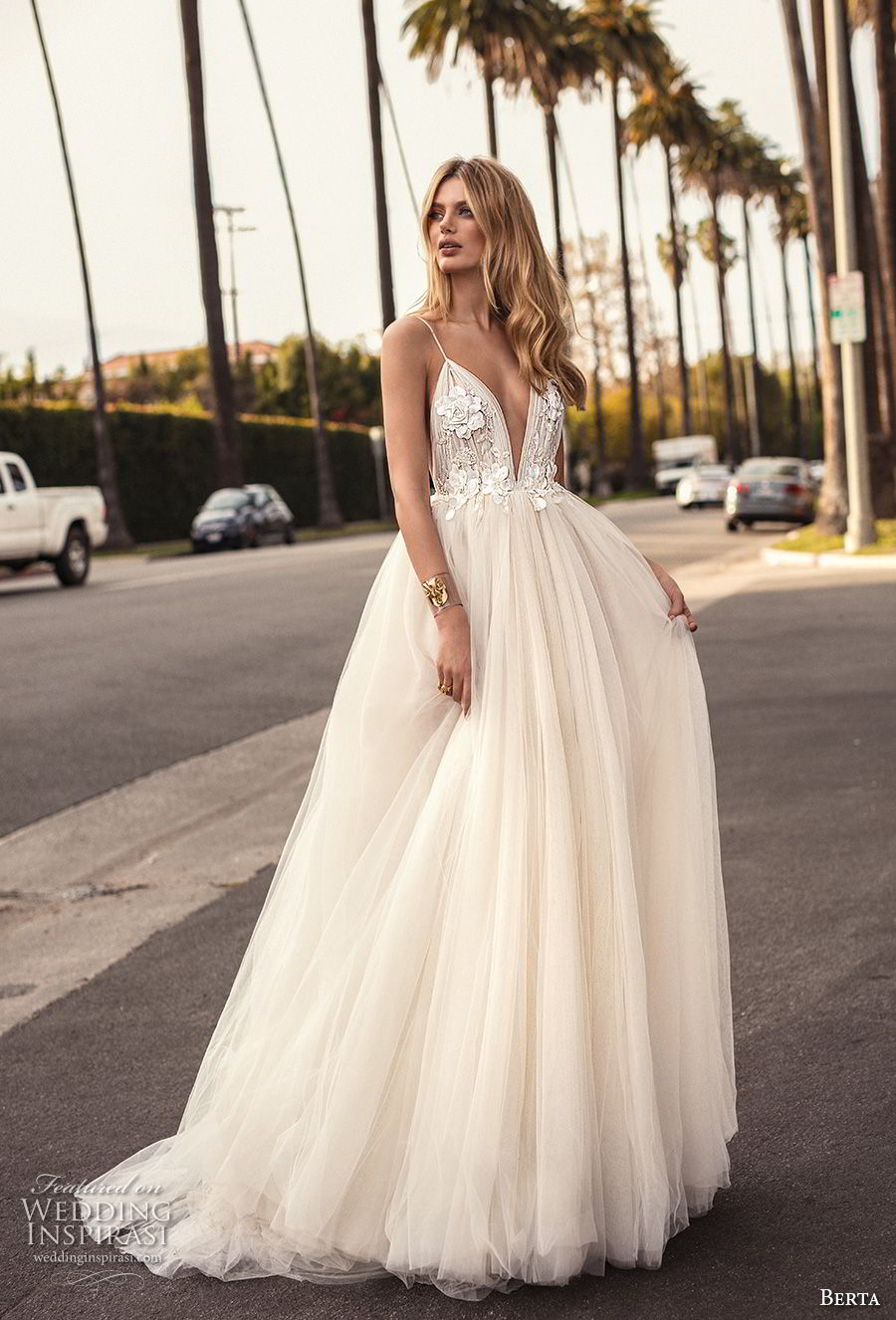 berta 2019 muse bridal off the shoulder sweetheart neckline full  embellishment bustier romantic sexy soft a line wedding dress sweep train  (2) lv