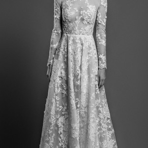 georges hobeika spring 2019 bridal long sleeves jewel neck full embellishment elegant romantuc a  line wedding dress sweep train (18) mv