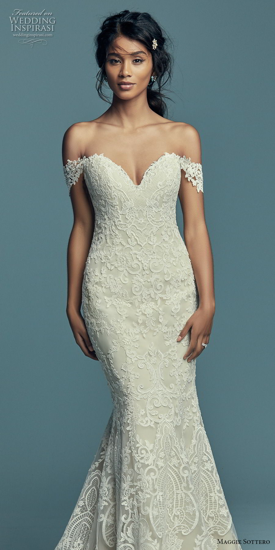 maggie sottero fall 2018 bridal off the shoulder sweetheart neckline full embellishment elegant romantic fit and flare wedding dress short train (18) mv maggie sottero fall 2018 bridal off the shoulder sweetheart neckline full embellishment elegant romantic fit and flare wedding dress short train (18) mv