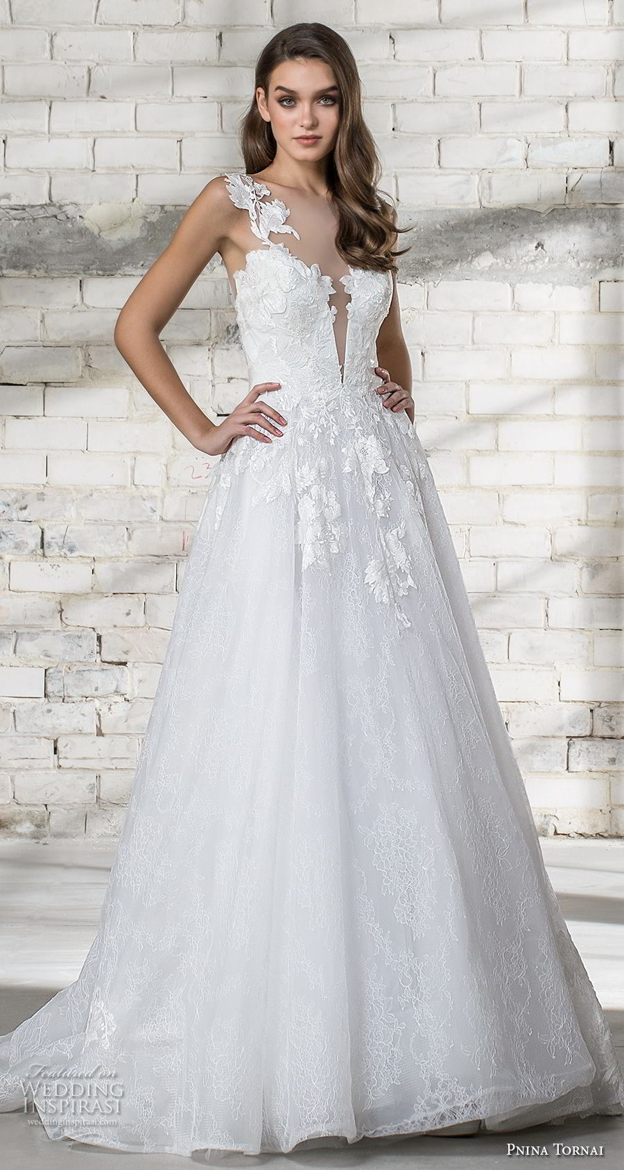 pnina tornai 2019 love bridal sleeveless thick strap plunging sweetheart neckline heavily embellised bodice romantic a line wedding dress sheer button back chapel train (11) mv pnina tornai 2019 love bridal sleeveless thick strap plunging sweetheart neckline heavily embellised bodice romantic a line wedding dress sheer button back chapel train (11) mv