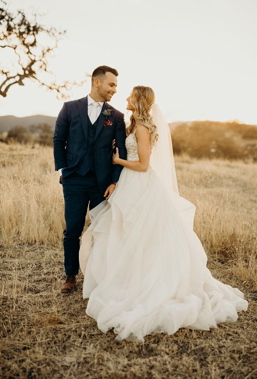 sottero midgley 2018  gold dress (amelie) sleeveless illusion vneck ball gown wedding dress colegarrettphotography photo bride melissa navy suit groom mv