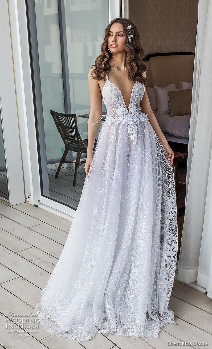 dimitrius dalia 2018 royal sleeveless thn strap deep sweetheart neckline full embellishment romantic sexy soft a  line wedding dress open back sweep train (9) mv