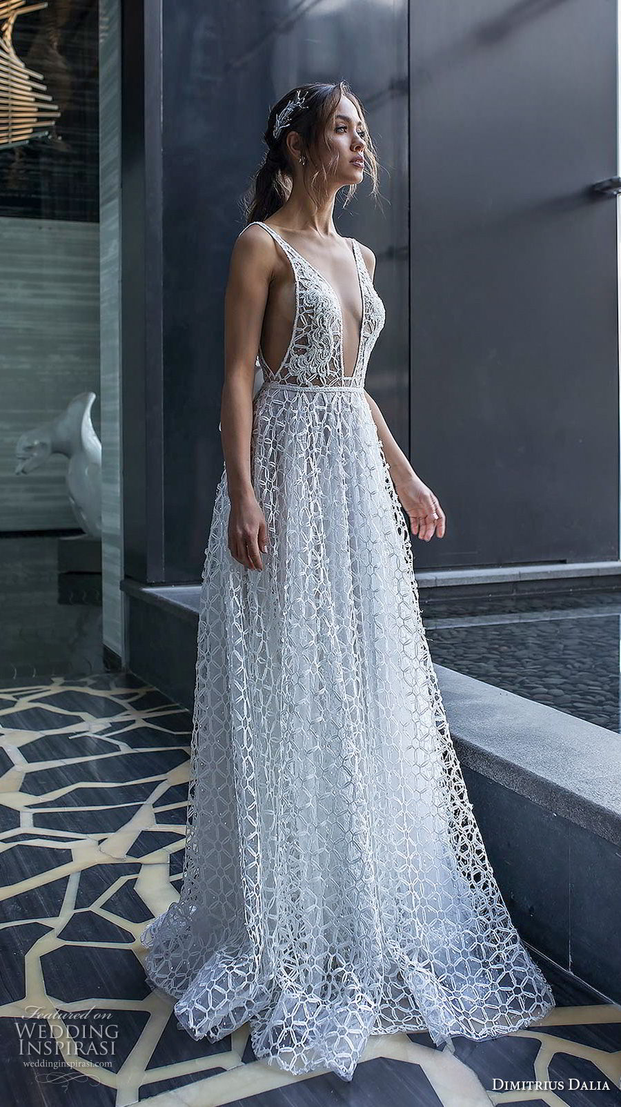 dimitrius dalia 2018 royal sleeveless with strap deep v neck full embellishment sexy romantic a  line wedding dress v ribbon back sweep train (4) mv