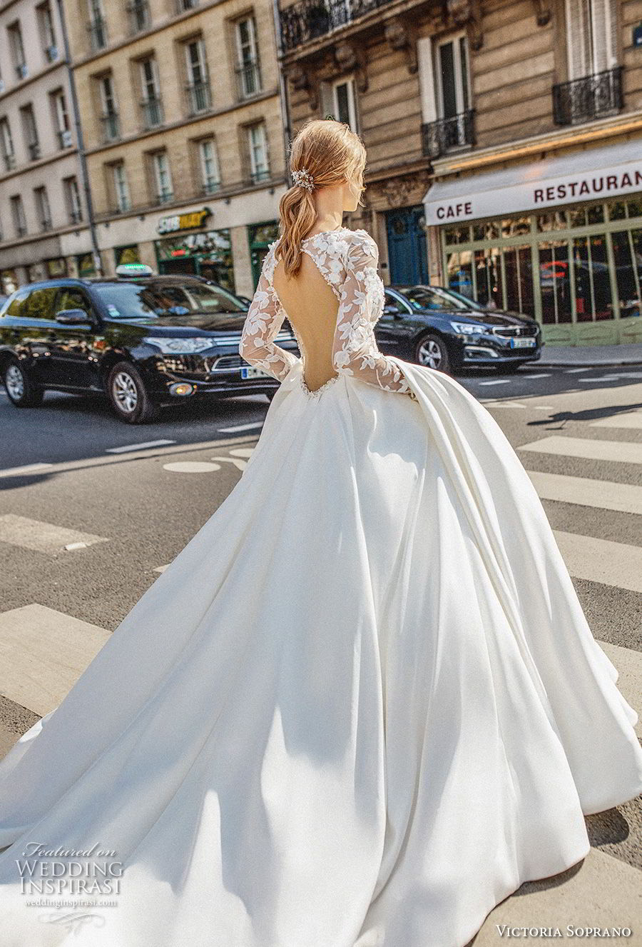 victoria soprano 2019 bridal long sleeves bateau neck heavily embellished bodice princess ball gown a  line wedding dress keyhole back chapel train (14) bv