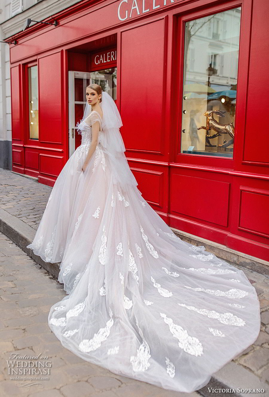 victoria soprano 2019 bridal sleeveless sheer strap sweetheart neckline heavily embellished bodice princess blush ball gown wedding dress royal train (6) bv