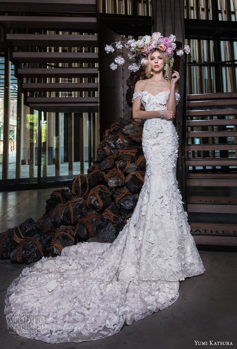yumi katsura spring 2019 bridal off the shoulder sweetheart neckline full embellishment romantic fit and flare wedding dress chapel train (15) mv yumi katsura spring 2019 bridal off the shoulder sweetheart neckline full embellishment romantic fit and flare wedding dress chapel train (15) mv
