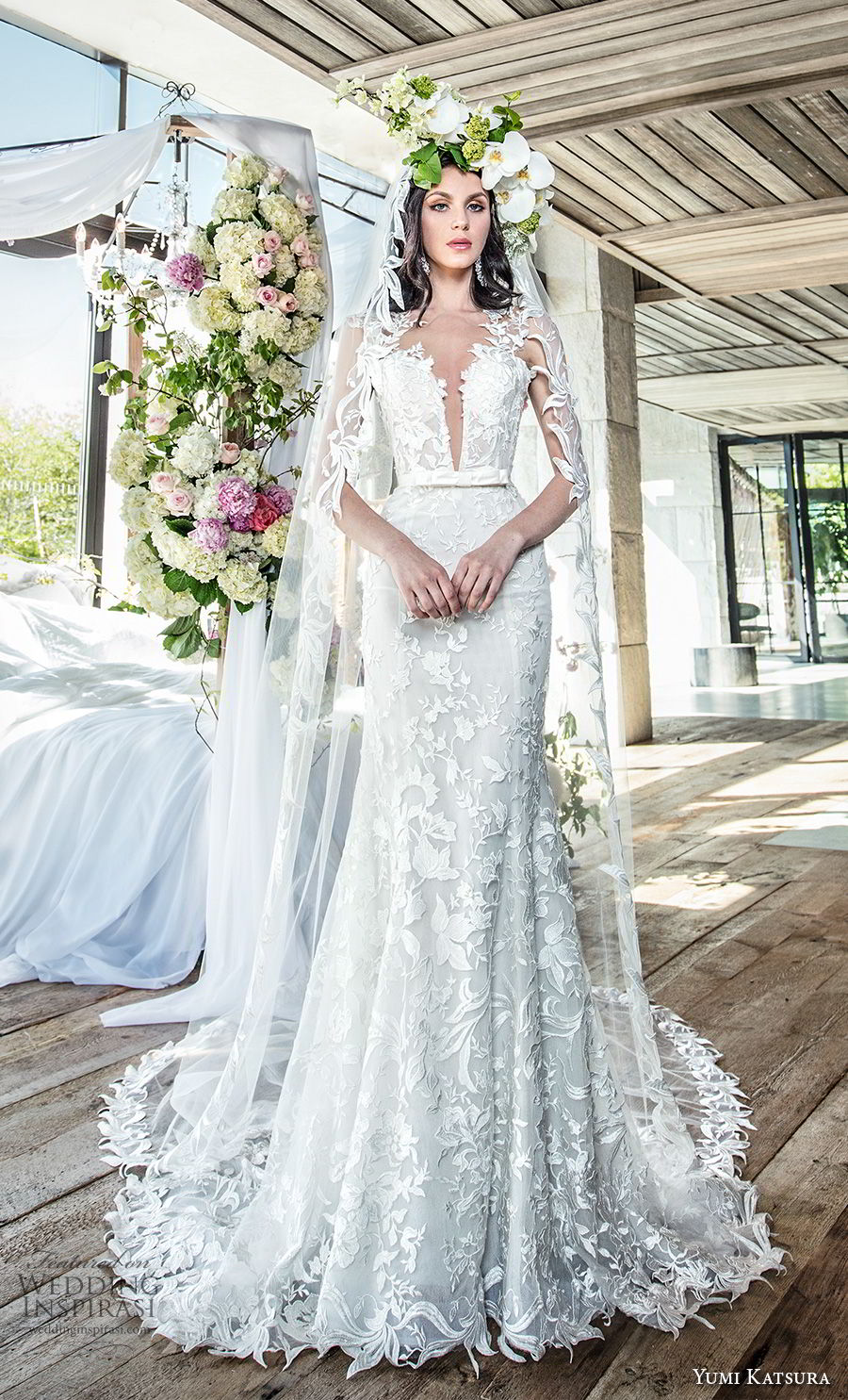 yumi katsura spring 2019 bridal sleevless thick lace strap deep plunging sweetheart neckline full embellishment elegant sexy trumpet wedding dress chapel train (3) mv yumi katsura spring 2019 bridal sleevless thick lace strap deep plunging sweetheart neckline full embellishment elegant sexy trumpet wedding dress chapel train (3) mv