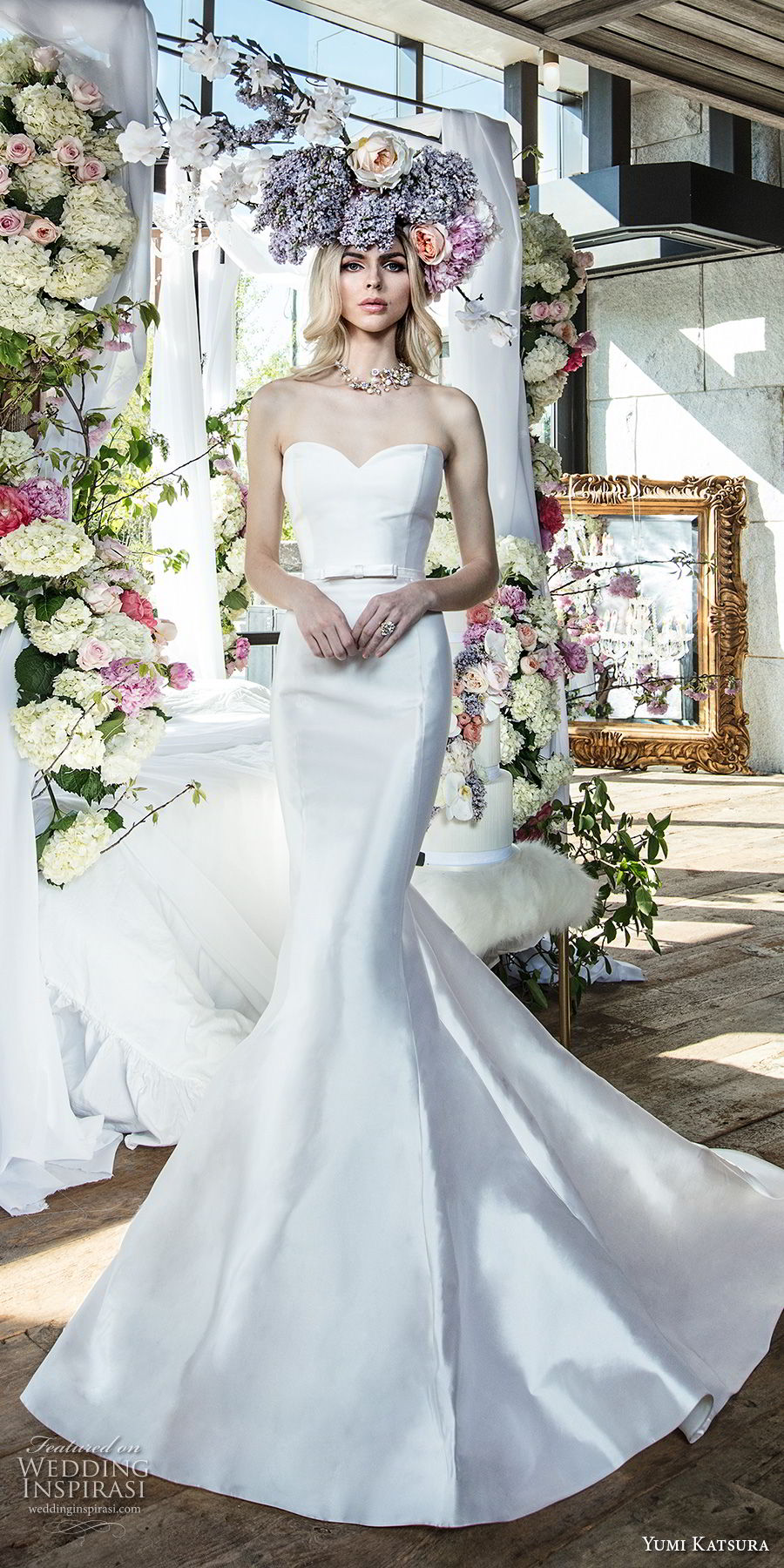 yumi katsura spring 2019 bridal strapless sweetheart neckline simple minimalist elegant classic mermaid wedding dress chapel train (7) mv yumi katsura spring 2019 bridal strapless sweetheart neckline simple minimalist elegant classic mermaid wedding dress chapel train (7) mv