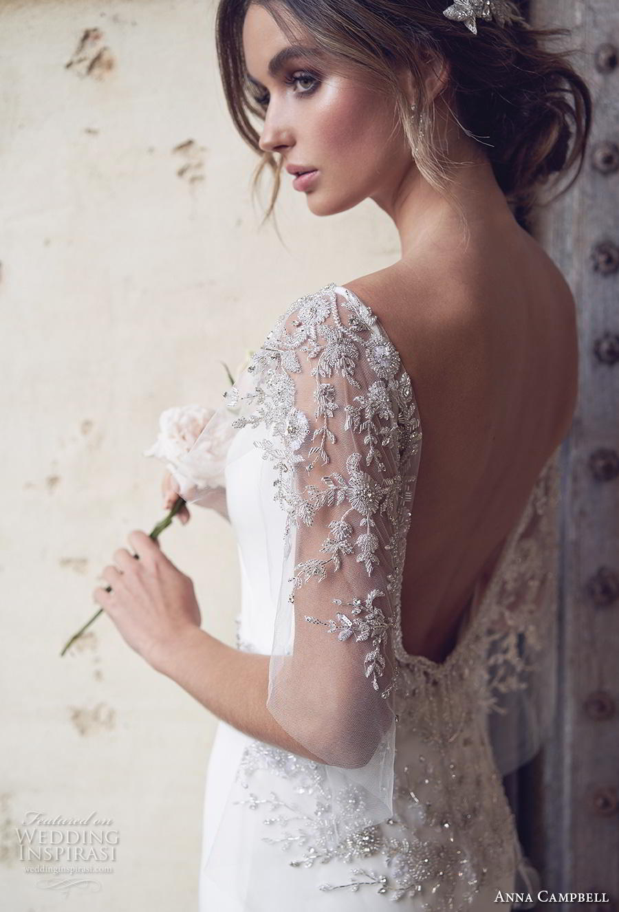 anna campbell 2019 bridal butterfly sleeves diamond neck simple embellished waist minimalist elegant fit and flare wedding dress backless scoop back chapel train (9) zbv anna campbell 2019 bridal butterfly sleeves diamond neck simple embellished waist minimalist elegant fit and flare wedding dress backless scoop back chapel train (9) zbv