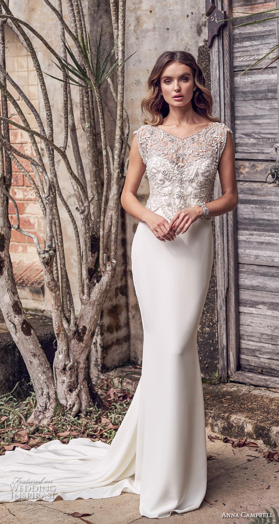 anna campbell 2019 bridal cap sleeves v neck heavily embellished bodice glitzy romantic sheath wedding dress backless scoop back chapel train (3) mv anna campbell 2019 bridal cap sleeves v neck heavily embellished bodice glitzy romantic sheath wedding dress backless scoop back chapel train (3) mv