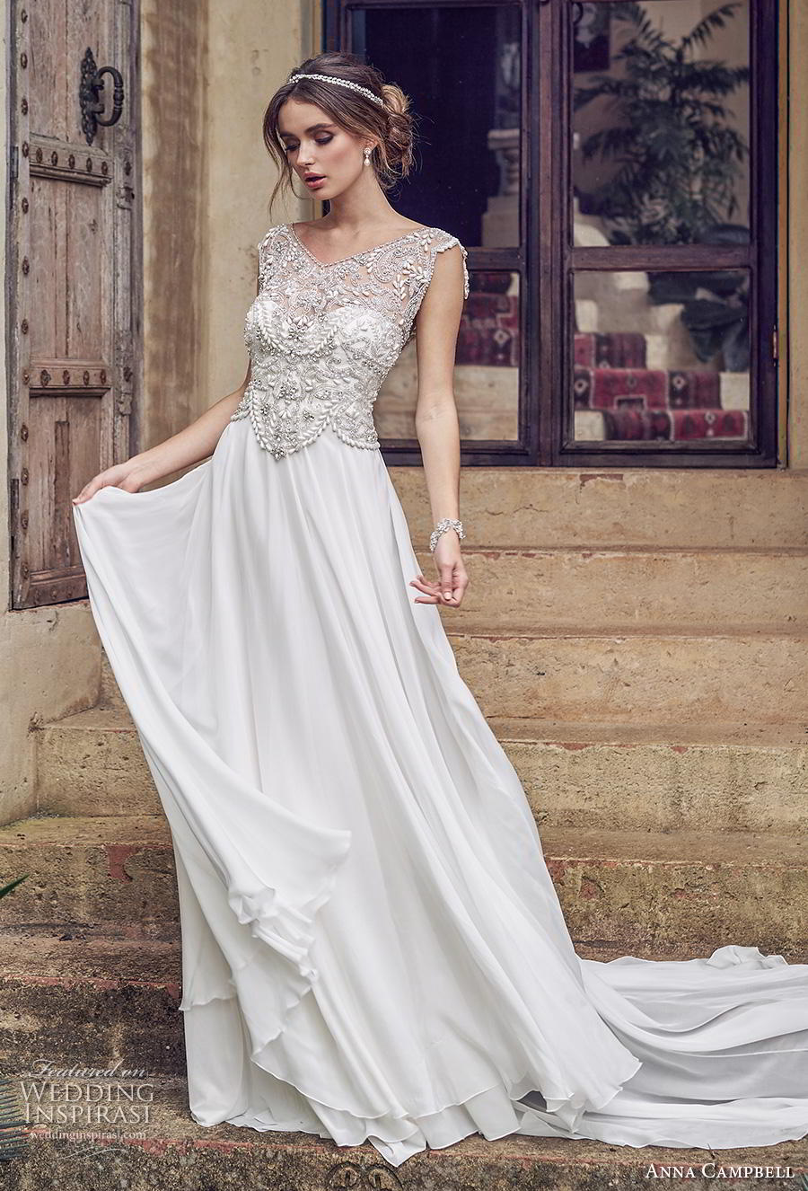 anna campbell 2019 bridal cap sleeves v neck heavily embellished bodice glitzy romantic soft a line wedding dress backless scoop back chapel train (3) mv anna campbell 2019 bridal cap sleeves v neck heavily embellished bodice glitzy romantic soft a line wedding dress backless scoop back chapel train (3) mv